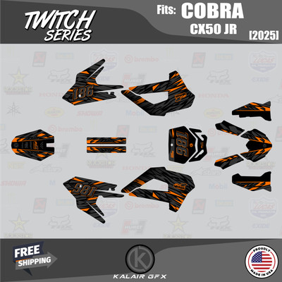 Graphics Kit for COBRA CX50 JR (2025) Twitch Series - ORANGE