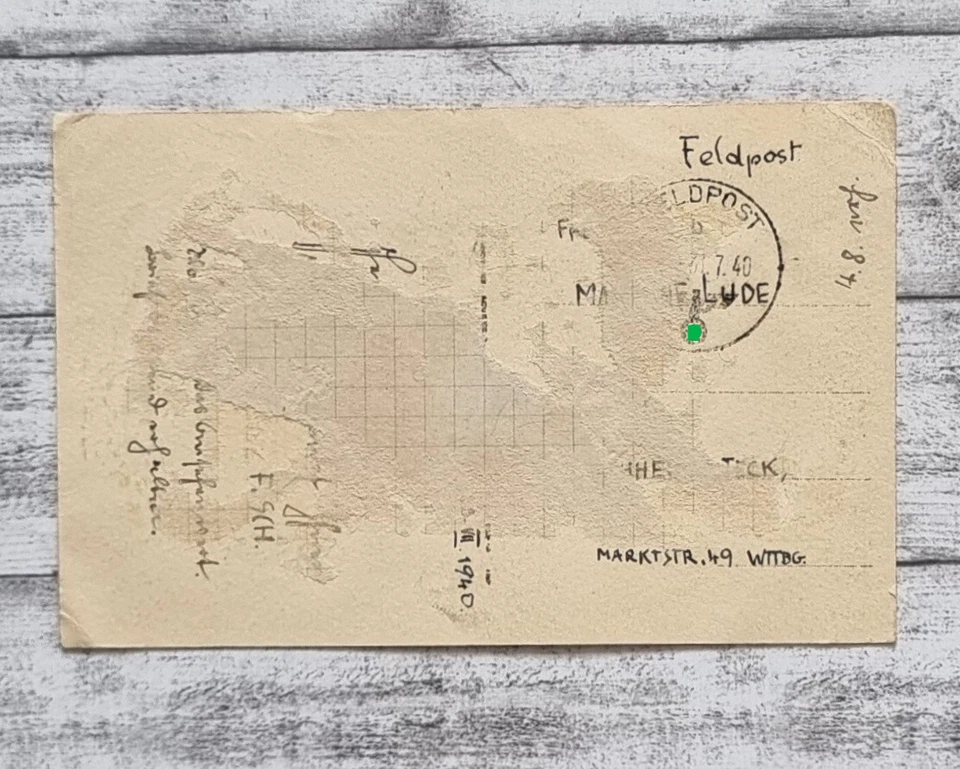 AK Paris Jardin Champ Mars Tour Eiffel Mann Ansichtskarte Feldpost Vintage alt - Bild 2 von 2