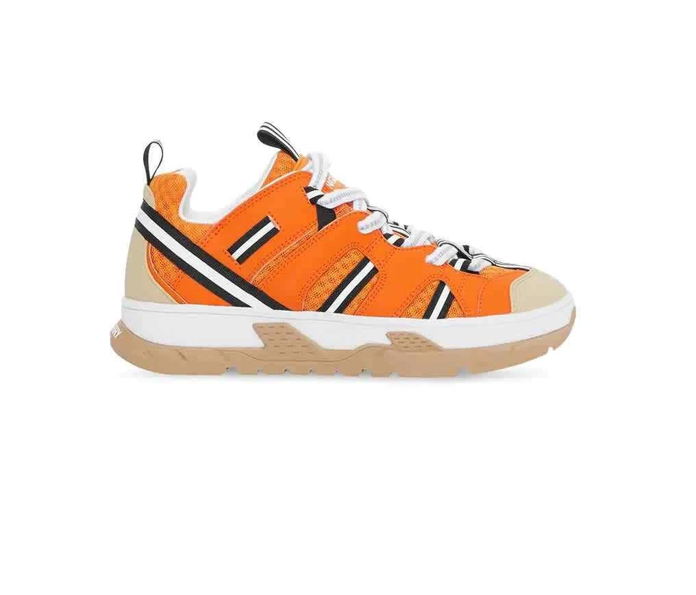 Burberry Kids Bright Orange Union Mesh Detail Sneakers Brand eBay
