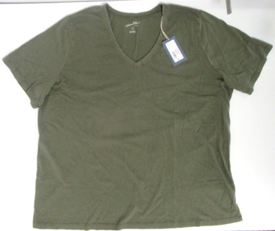 Women's Universal Thread V-Neck Tee Shirt - Green - 2X