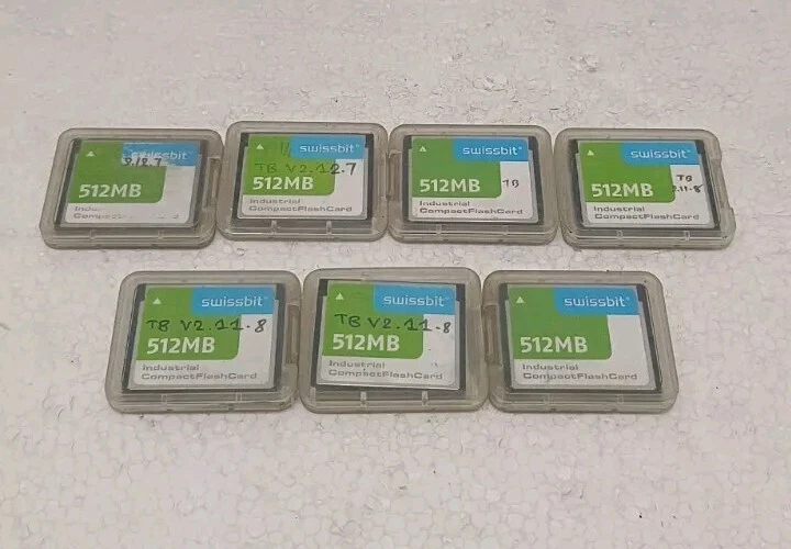 A lot of 7 pcs Swissbit 512 mb compact flashcard SFCF0512H1BU2T0-C-MS-527-L28 - Image 3 of 3