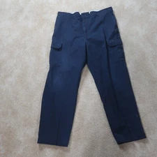 Red Kap Relaxed Fit Cargo Pants Men's 40x31 Distressed Workwear Blue Twill