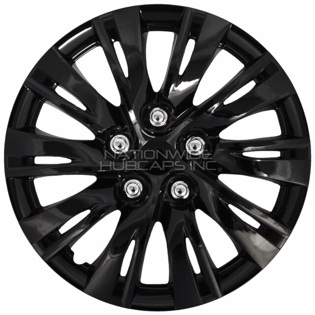 16 Set Of 4 Black Wheel Covers Snap On Full Hub Caps Fits R16 Tire Steel Rim For Sale Online Ebay