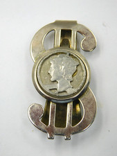 Metal Mercury Dime Money Clip