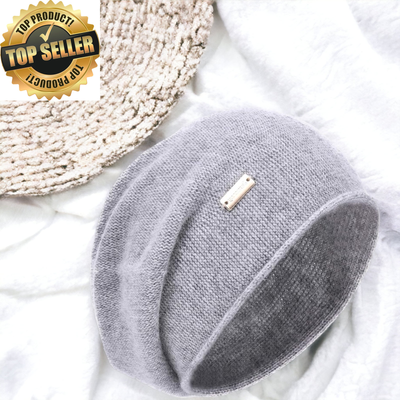 Cashmere Slouchy Knit Beanie Hat for Women Winter Soft Warm  display picture 2
