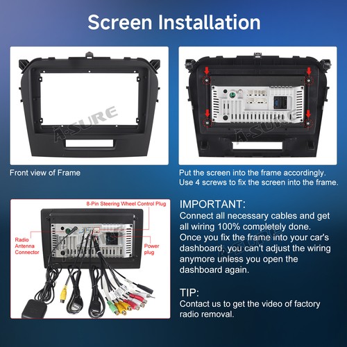 For Suzuki Vitara 2015-2024 Android 14 Car Stereo Radio Carplay GPS Navi +Camera - Picture 10 of 13