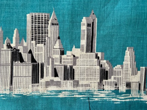 MWT Vtg. Pure Irish Linen Tea Towel Tapestry Queen Elizabeth Cunard Line ULSTER - Picture 10 of 10