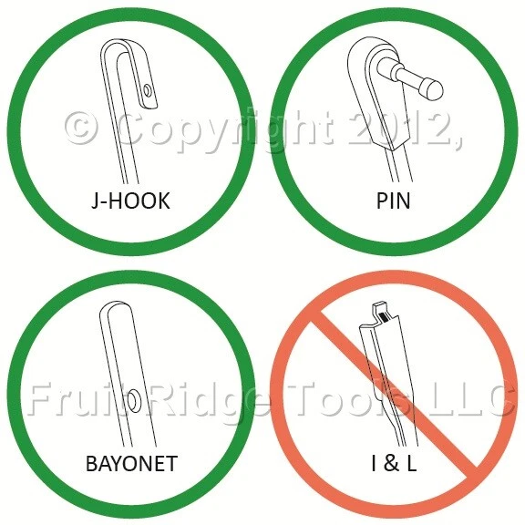 Pilot Automotive WBP-18GM 18" Universal Dual Wiper Blade Gun Metal Hot Rod 2pcs - Image 2 of 4