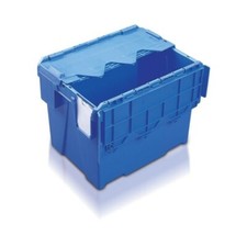 10 x Used Blue Removal Storage Crates Box Container 25L