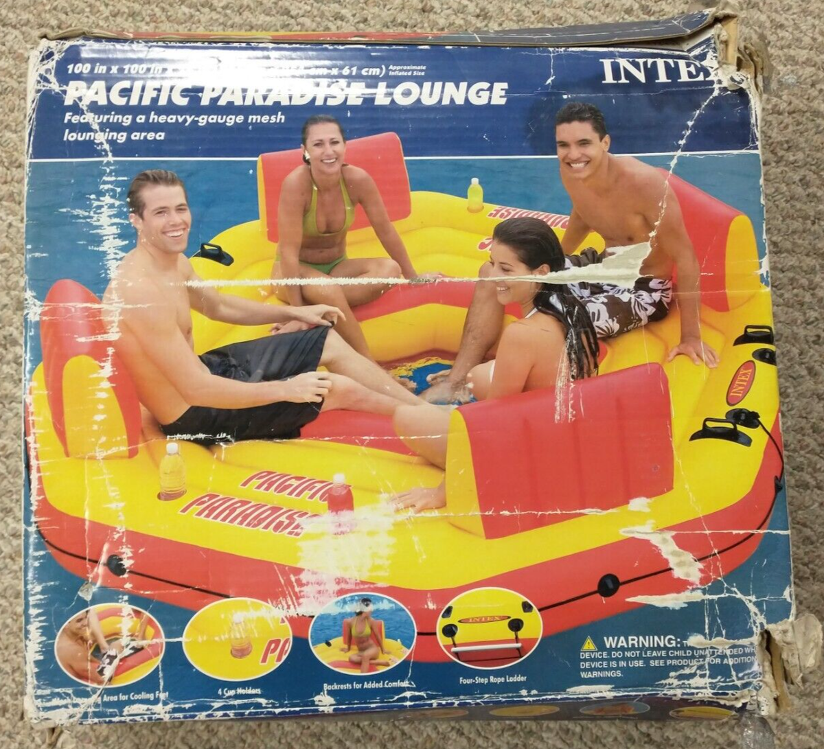 Intex Giant 100X100 IN Pacific Paradise Lounge Island Seater