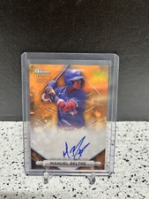 2023 Bowman Sterling - Prospect Autographs #PA-MB Manuel Beltre Orange /75