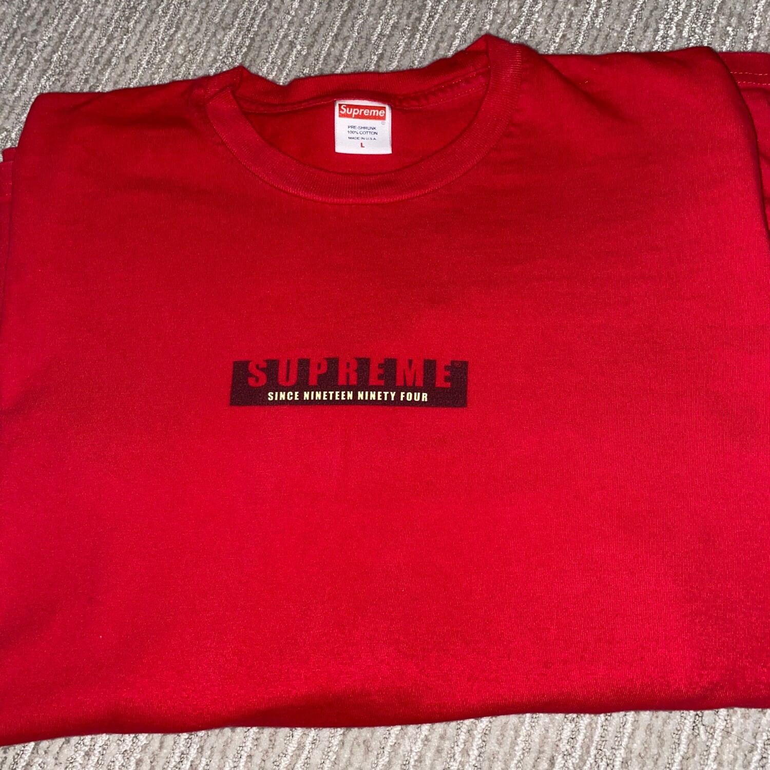 SUPREME 1994 LONGSLEEVE TEE RED SIZE 