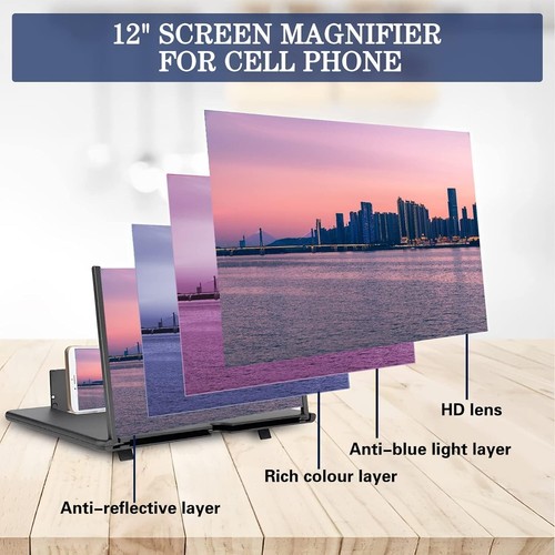 Loupe Smartphone Portable 12" 3D HD - Clarté inégalée pour chaque expérience - Photo 7 sur 9