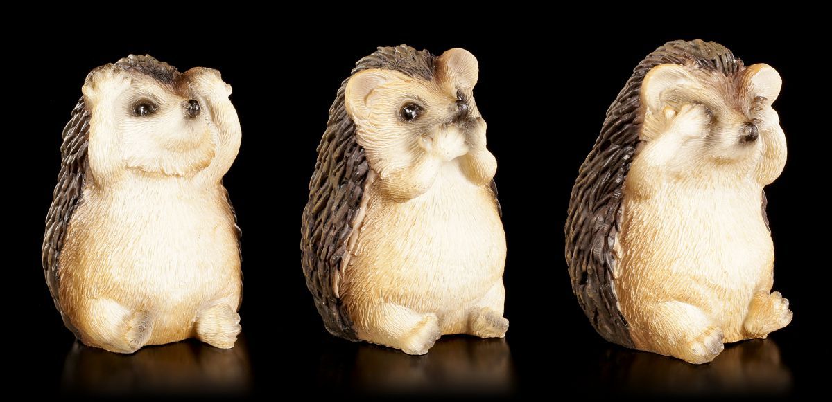 Sweet Hedgehog Figures - See No Evil Hear No Evil - Funny Fun Decoration - Image 5