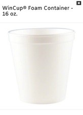 Wincup F16 Foam Food Container, 16oz, White (20 Sleeves of 25 Cups)