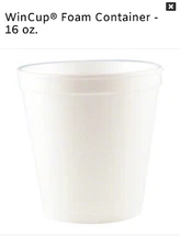 Wincup F16 Foam Food Container, 16oz, White (20 Sleeves of 25 Cups)