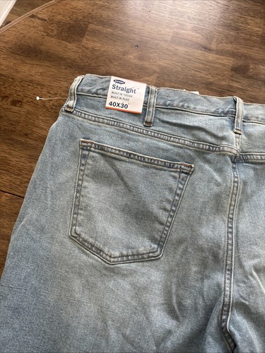 Old Navy Jeans Mens 40x32 Light Wash Loose Denim Built-In Flex Straight NWT NEW - Picture 7 of 8