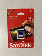SanDisk 16GB Class 4 SDHC Memory Card - SDSDB-016G-B35 New Package Sealed