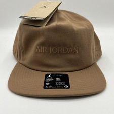Nike Air Jordan Pro Cap Flat Bill Hat Sz L/XL Five-Panel Snapback BROWN NWT NEW
