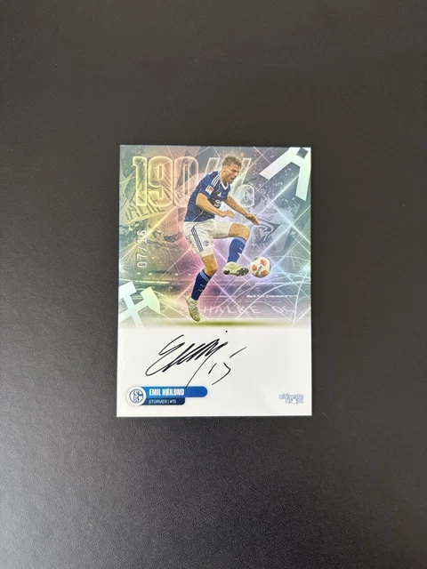 Ultimate Dropz FC Schalke 04 Emil Hojlund Silber /16 Auto On Card
