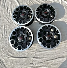 Set of 4 OEM 18" Toyota TRD Alloy Wheels Rims 18x7.5 Black Machined Takeoffs