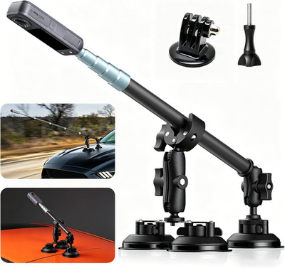 Suction Car Mount 360 Camera for Car for Insta360 Car Mount X5/X4/X3/X2/Go 3/One