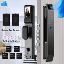 3D Face Recognition Unlock Digital Door Lock With Camera FIngerprint Password US