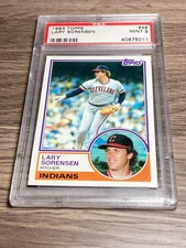 Larry Sorensen 1983 Topps PSA 9 Mint Graded Card Cleveland Indians #48