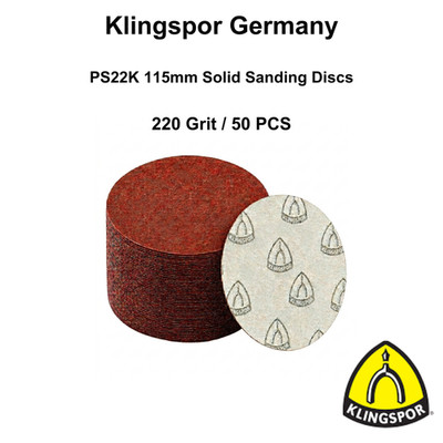 115 mm Schleifscheiben 220er Körnung Klett Klingspor PS22K Feinscheibe 50 Stück