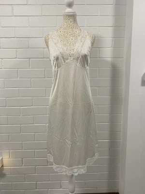 Vintage Lace Trim Slip Dress Fairycore Festival Boho Coachella Lingerie Layering - Image 1 of 3