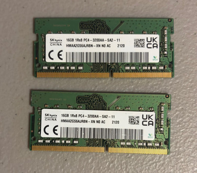 SK hynix 32GB (16GB×2) 1Rx8 DDR4 SODIMM SK hynix 32GB(16*2) DDR5 4800MHz PC5-38400 SODIMM Laptop RAM 1Rx8
