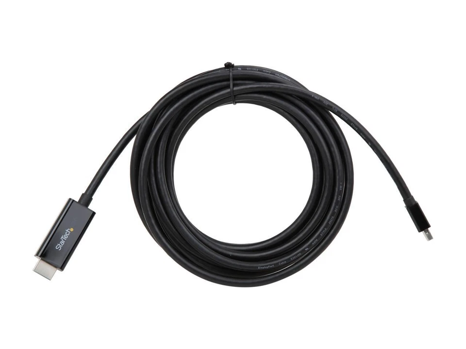 StarTech MDP2HDMM5MB 16.4ft. BlackMini DisplayPort to HDMI Adapter Cable 4K 30Hz - Image 2 of 3