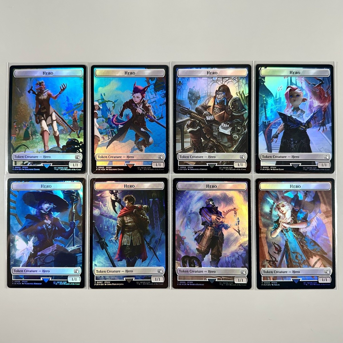 Final Fantasy HERO TOKENS Set of 8 - FOIL Full Art Magic the Gathering MTG NM | eBay Final Fantasy HERO TOKENS Set of 8 - FOIL Full Art Magic the Gathering MTG NM | eBay