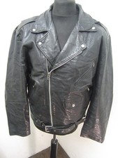 GIACCA MOTO BRANDO PELLE VINTAGE ANNI 80 TAGLIA L