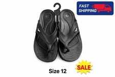 Men  s Black Flip Flops Sandals Size 12  Lightweight Comfort