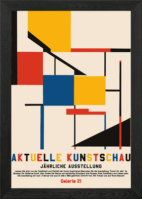Bauhaus Exhibition Poster Framed Wall Art Poster Canvas Print Picture