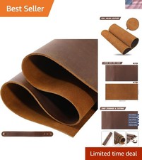 12''x24'' Full Grain Leather Sheets for Crafting - Dark Brown Design