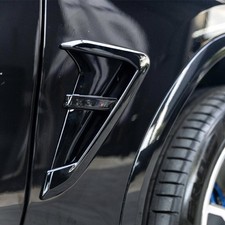 Gloss Black Side Fender Grille Vents For 2018-2024 BMW X3 M40i M40d X3M X3MC iX3