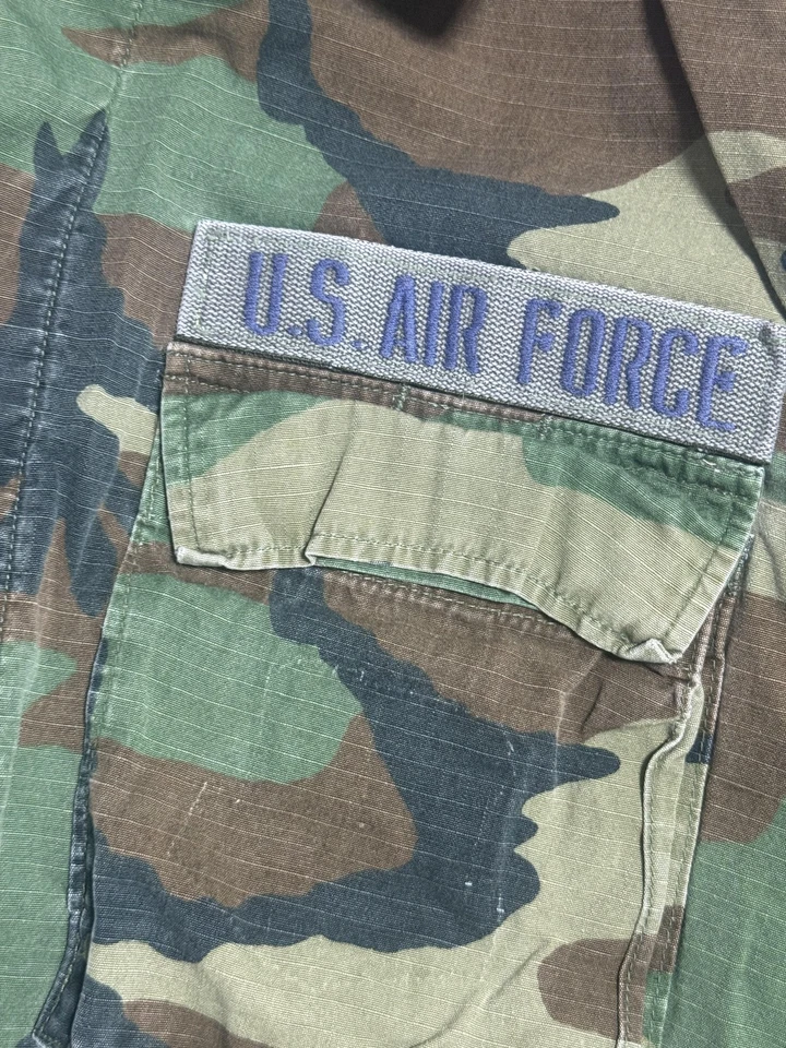 U.S. Air Force Jacket Mens Small Woodland Camo BDU Ripstop Military Field USGI - Image 2 of 4