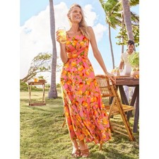Cottage Boho Festival Sundress Summer Vacation Beach Talbots NWT Maxi Dress