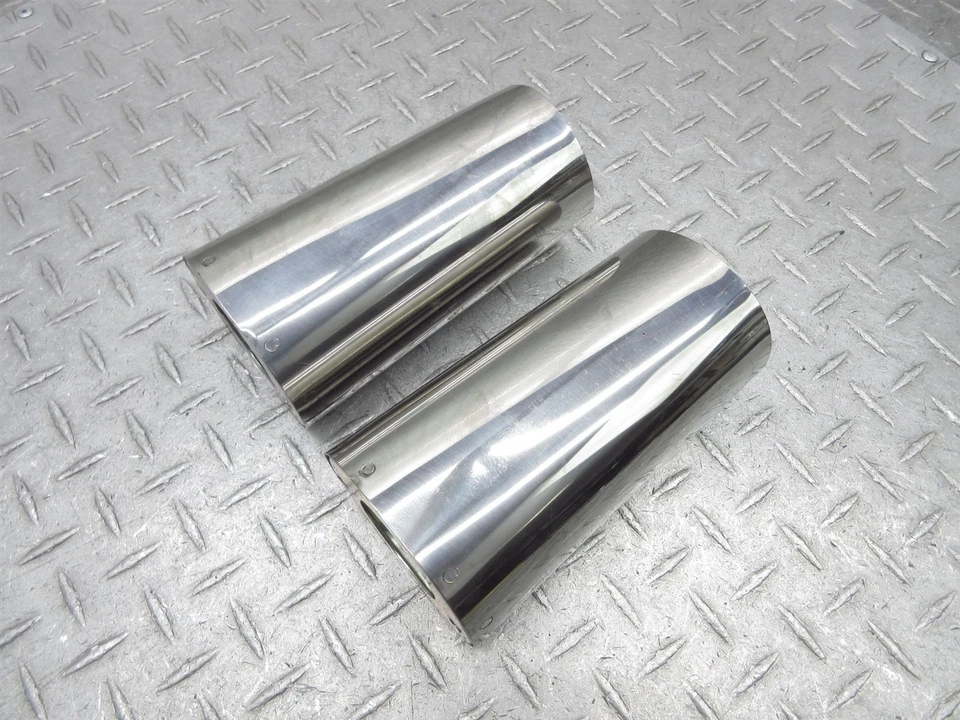 Harley Davidson Fat Boy 2002 FLSTF horquilla delantera tubo cromo cubierta protector conjunto par Foto 4 de 4