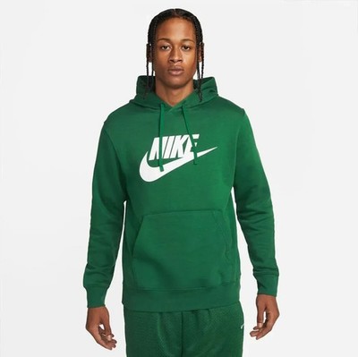 Nike Herren grün & weiß Sportswear Club Fleece Hoodie Large neu mit Etikett C1181
