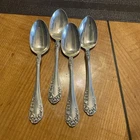 4  Fancy sterling silver Pat. 1899 coffee spoons 6” long 90 gram