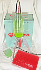 The vintage Mathmos Telstar Rocket Lava Lamp in blue/green is a rare and sought-