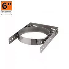 6 In. Adjustable Wall Bracket for Double Wall Chimney Pipe