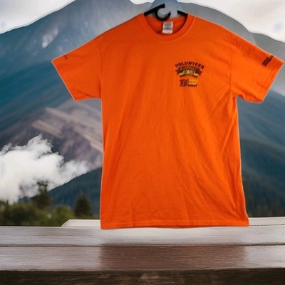 Vintage 2015 Chilsom Trail Clay Shoot Logo Orange T-shirt Mens Medium