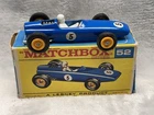 1965 Matchbox Lesney No. 52B BRM Racing Car Blue “5” Decals Original Box