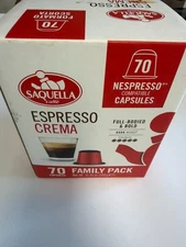 Saquella Caffe – Espresso Crema Family Pack 70 Capsules Nespresso Compatible