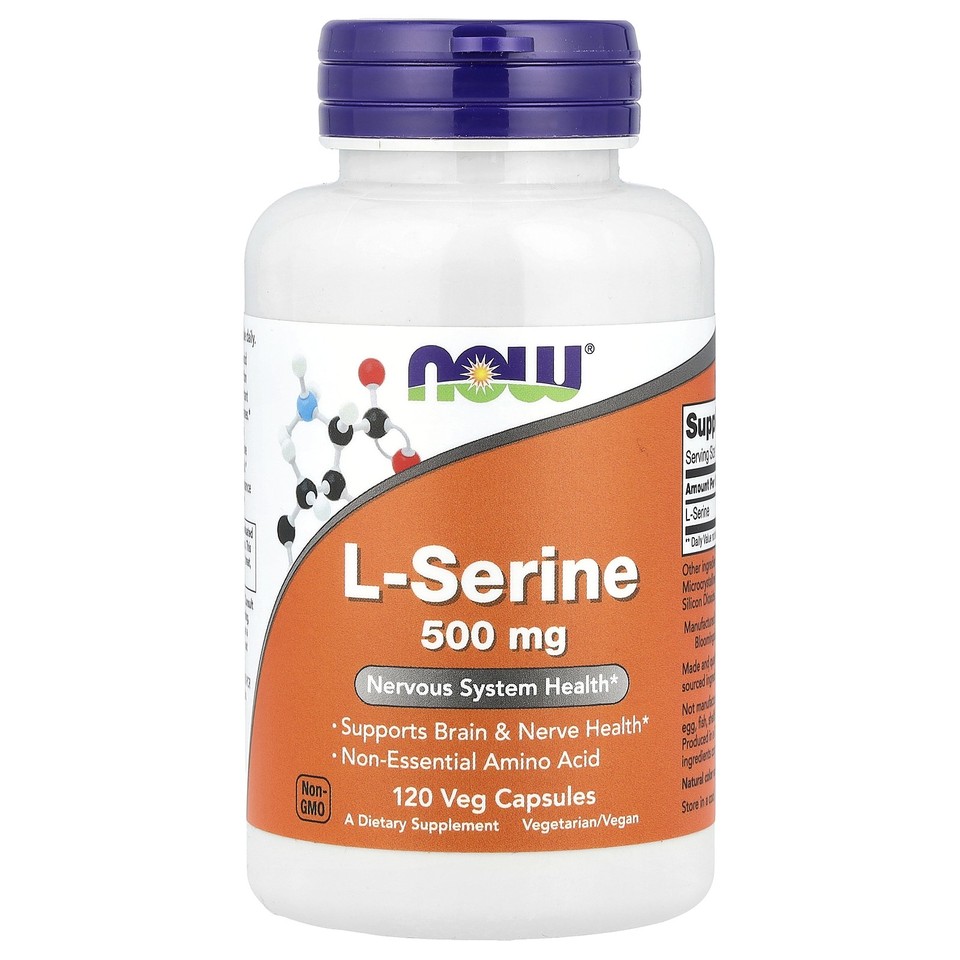L-Serine, 500 mg , 120 Veg Capsules