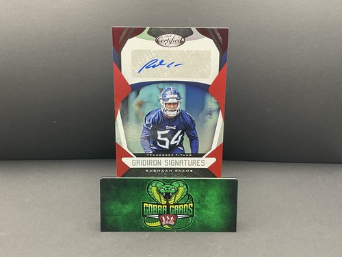 2018 Panini Certified Gridiron Signatures Rashaan Evans #GS-RA Red Mirror 19/75